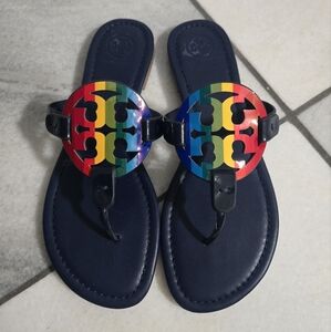 New tory burch miller leather sandals